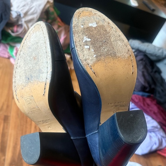 rag & bone Dark Blue Ankle Boots - Picture 8 of 9